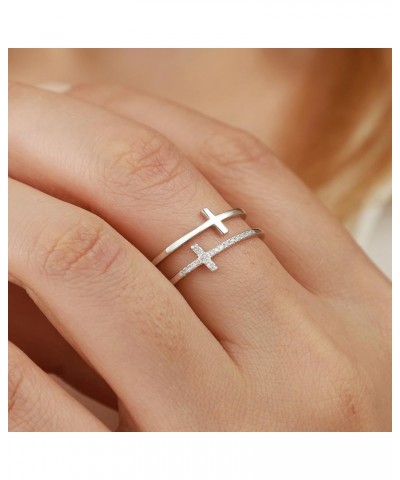 925 Sterling Silver Rings for Women, Mother Daughter Rings, Infinity Ring Promise Ring for Women, Girls, Friends, Birthday Ch...