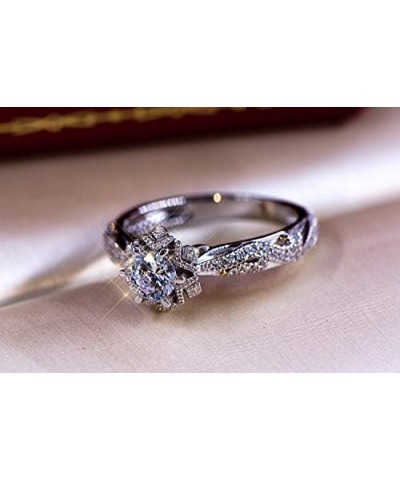 Wedding Bands Engagement Rings for Women Vintage14K Gold Plated 925 Sterling Silver Cubic Zirconia Promise Rings for Her Infi...