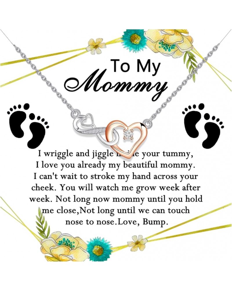 Mommy To Be Gift New Mom Necklace Message Card Jewelry First Time Mom Pregnancy Gift Baby Bump Gifts Mommy wriggle C $9.45 Ne...