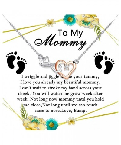 Mommy To Be Gift New Mom Necklace Message Card Jewelry First Time Mom Pregnancy Gift Baby Bump Gifts Mommy wriggle C $9.45 Ne...