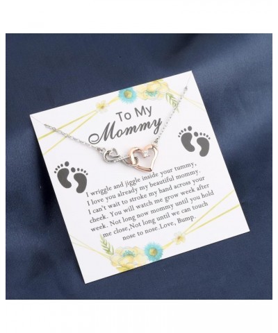 Mommy To Be Gift New Mom Necklace Message Card Jewelry First Time Mom Pregnancy Gift Baby Bump Gifts Mommy wriggle C $9.45 Ne...