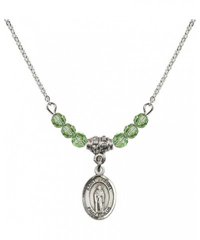 August Birth Month Bead Necklace with Catholic Patron Saint Petite Charm, 18 Inch Saint Samuel $33.24 Necklaces