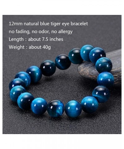 Natural Tiger Eye Bracelet Stress Relief Elastic Yoga Agate Beads Bracelet Bangle for Men Women stype4 $8.63 Bracelets