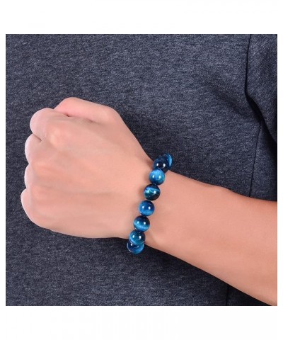 Natural Tiger Eye Bracelet Stress Relief Elastic Yoga Agate Beads Bracelet Bangle for Men Women stype4 $8.63 Bracelets