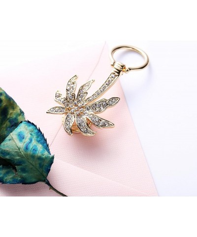 Fashion Plant Eyeglass Holder Unique Tropical Holiday Green Coconut Palm Crystal Tree Pin Brooch gold $9.13 Brooches & Pins