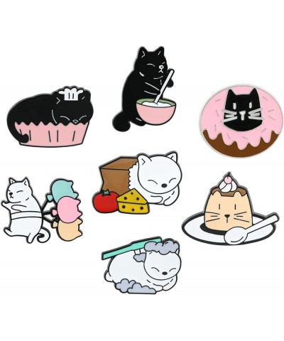 Creative Cat Enamel Pins Set - Kawaii Kitten Brooches Metal Badges Accessories for Backpack Hat Bag, Lovely Cats Pin for Frie...