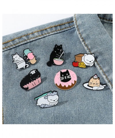 Creative Cat Enamel Pins Set - Kawaii Kitten Brooches Metal Badges Accessories for Backpack Hat Bag, Lovely Cats Pin for Frie...