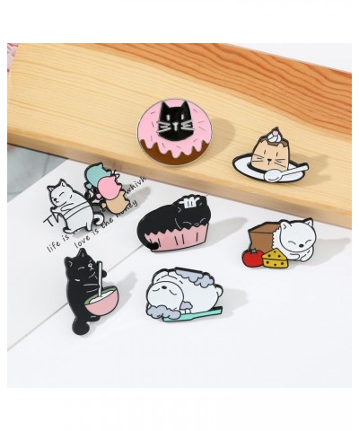 Creative Cat Enamel Pins Set - Kawaii Kitten Brooches Metal Badges Accessories for Backpack Hat Bag, Lovely Cats Pin for Frie...