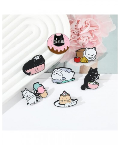 Creative Cat Enamel Pins Set - Kawaii Kitten Brooches Metal Badges Accessories for Backpack Hat Bag, Lovely Cats Pin for Frie...