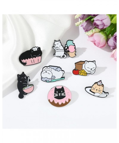 Creative Cat Enamel Pins Set - Kawaii Kitten Brooches Metal Badges Accessories for Backpack Hat Bag, Lovely Cats Pin for Frie...