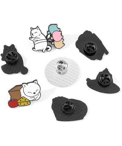 Creative Cat Enamel Pins Set - Kawaii Kitten Brooches Metal Badges Accessories for Backpack Hat Bag, Lovely Cats Pin for Frie...