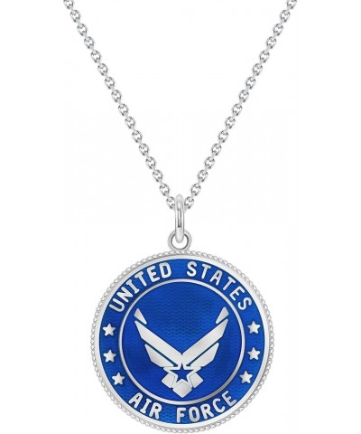 US Air Force Double Sided Pendant Necklace with Lord's Prayer in Sterling Silver 20" Necklace $33.79 Necklaces