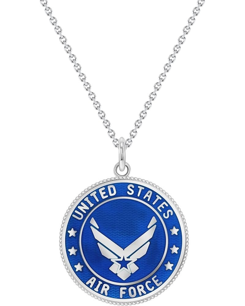 US Air Force Double Sided Pendant Necklace with Lord's Prayer in Sterling Silver 20" Necklace $33.79 Necklaces