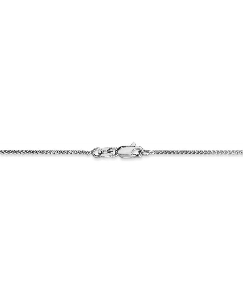 10k White Gold Wheat Spiga Chain Necklace or Anklet 24.0 Inches 1 mm $68.88 Necklaces