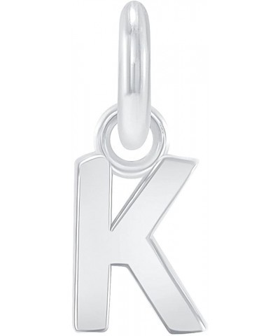 Solid 10k White Gold Personalized Mini Initial Letter A-Z Pendant Necklace 22.0 Inches K $38.95 Necklaces