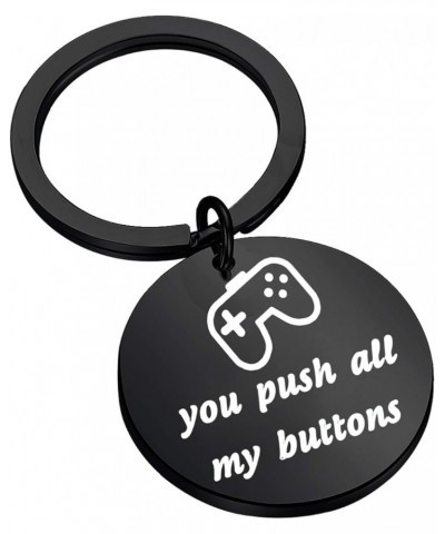 Gamer Keychain New Dad Gift Game Lover Jewelry Gift for Boyfriend Husband You Push (Bleck） $8.95 Bracelets