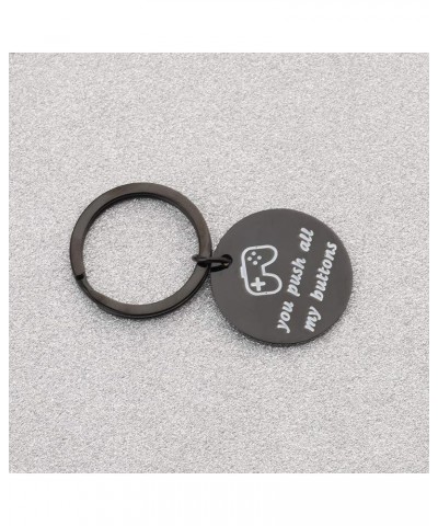 Gamer Keychain New Dad Gift Game Lover Jewelry Gift for Boyfriend Husband You Push (Bleck） $8.95 Bracelets