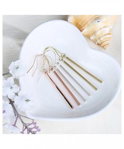 Vertical Bar Dangle Earrings for Women Girls Minimalist Women's Drop Dangle Earrings Simple Geometric Jewelry Silver $7.63 Ea...