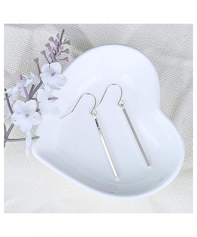 Vertical Bar Dangle Earrings for Women Girls Minimalist Women's Drop Dangle Earrings Simple Geometric Jewelry Silver $7.63 Ea...