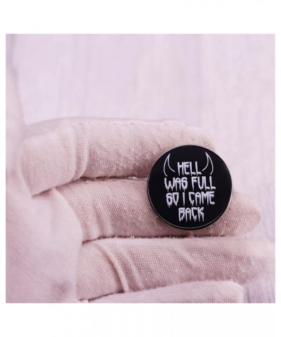 Brooch pin brooch hell is full so i'm back badge gothic button lapel pin lapel pin brooch badge enamel accessories bag clothe...