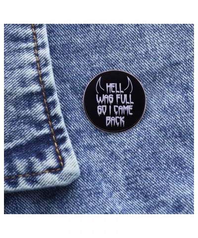 Brooch pin brooch hell is full so i'm back badge gothic button lapel pin lapel pin brooch badge enamel accessories bag clothe...