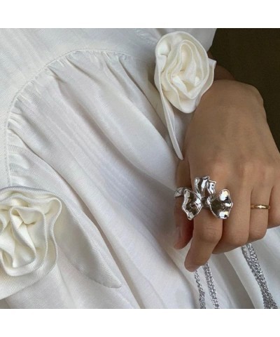 Cubic Zirconia Bow Rings for Women, Cute Gold Ribbon Bowknot Ring Gift Silver $7.64 Rings