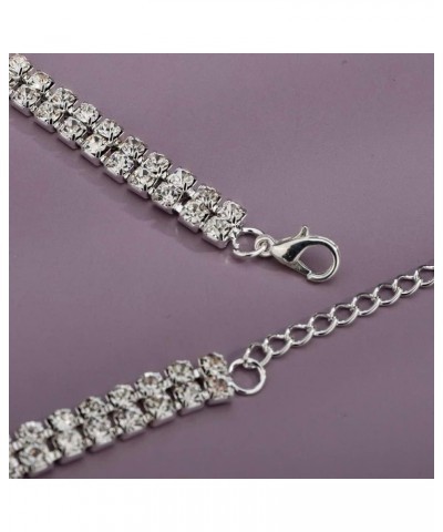 Wedding Bridal Crystal Beads Chain Y Necklace for Women Girls Boho Fashion Jewelry Silver $8.24 Necklaces