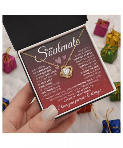 To My Soulmate Necklace For Women, Funny Gifts Girlfriend, Personalized Christmas Presents Best Birthday Meaningful Gift Idea...