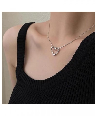 Heart Necklace Pearl Choker Necklaces for Women Dainty Heart Pendant Necklace Sweet Velvet Bow Necklaces for Gilrs Fashion Pe...