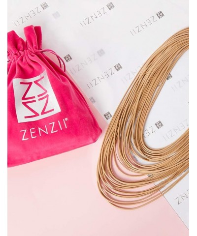 Multi Strand Statement Bib Necklace with Magnetic Clasp for Women Hot Pink $30.73 Necklaces