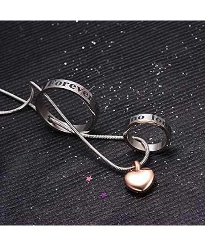 misyou Rose Gold Urn Necklace for Ashes Stainless Steel Memorial Cremation Jewelry for Women grandma $10.52 Necklaces