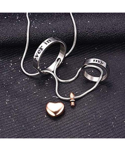 misyou Rose Gold Urn Necklace for Ashes Stainless Steel Memorial Cremation Jewelry for Women grandma $10.52 Necklaces