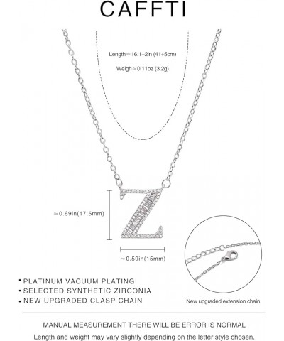 Initial Necklace White Gold Zirconia Necklace A-Z Jewelry Gifts for Women H $16.79 Necklaces