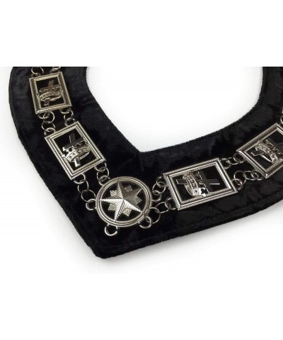 Knights Templar - Masonic Chain Collar - Gold/Silver on Black Gold $63.55 Necklaces