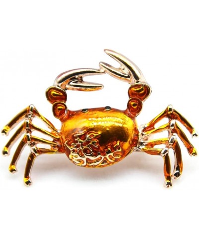 Cute Crab Brooch Enamel Animal Pin Brooch Clothes Bag Accessories Jewelry Gift Yellow $6.47 Brooches & Pins