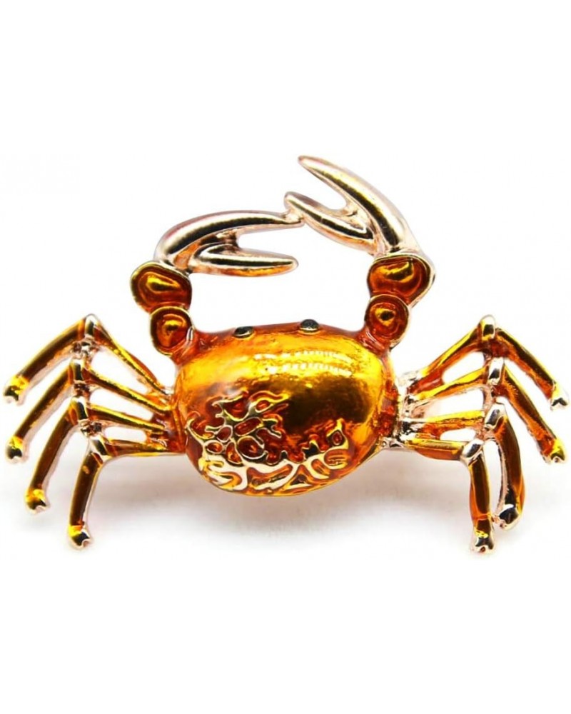 Cute Crab Brooch Enamel Animal Pin Brooch Clothes Bag Accessories Jewelry Gift Yellow $6.47 Brooches & Pins