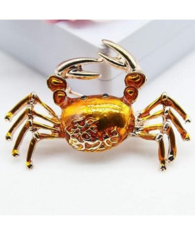 Cute Crab Brooch Enamel Animal Pin Brooch Clothes Bag Accessories Jewelry Gift Yellow $6.47 Brooches & Pins