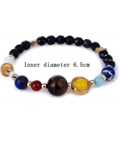 Natural Stone Beads Solar System Bracelet Universe Galaxy The Eight Planets Guardian Star Bracelet Jewelry Healing Yoga Chakr...