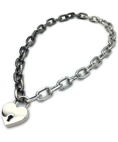 Padlock Chain Necklace Collar Choker with Two Keys and Box for Women, Men and Pet 16 Inches F $11.75 Necklaces