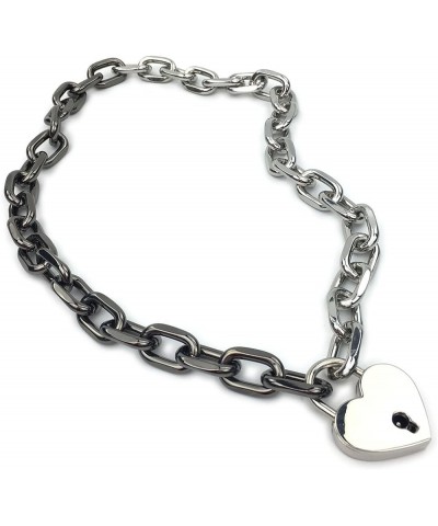 Padlock Chain Necklace Collar Choker with Two Keys and Box for Women, Men and Pet 16 Inches F $11.75 Necklaces