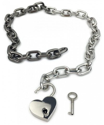 Padlock Chain Necklace Collar Choker with Two Keys and Box for Women, Men and Pet 16 Inches F $11.75 Necklaces