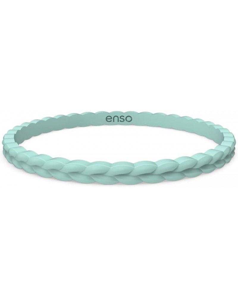 Enso Silicone Bracelet – Weave Stackable Bracelet - Hypoallergenic Rubber Wristband – Comfortable Flexible Band for Active Li...