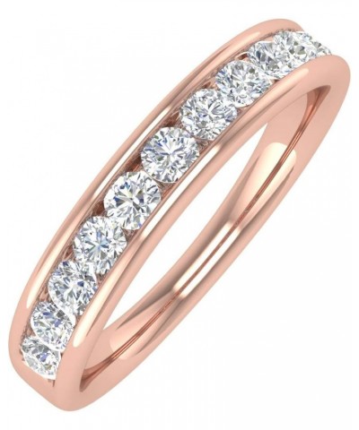 1/2 Carat Channel Set Diamond Wedding Band Ring in 14K Gold Rose Gold $163.80 Bracelets