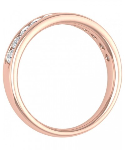 1/2 Carat Channel Set Diamond Wedding Band Ring in 14K Gold Rose Gold $163.80 Bracelets