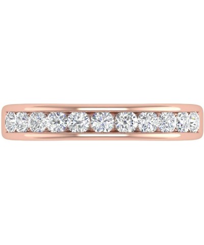 1/2 Carat Channel Set Diamond Wedding Band Ring in 14K Gold Rose Gold $163.80 Bracelets