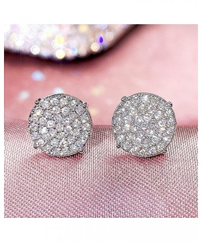 Earrings for Women, Pearl Clip on Earrings Earrings Earrings Small Diamond Female Round Iinlaid Exquisites Zircon Gift Full E...