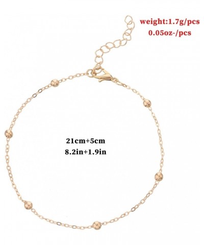 Gold Anklets for Women Dainty Link Ankle Bracelets Chain Adjustable Pearl Charm Anklet Beach Jewelry for Teen Girls Mom Birth...