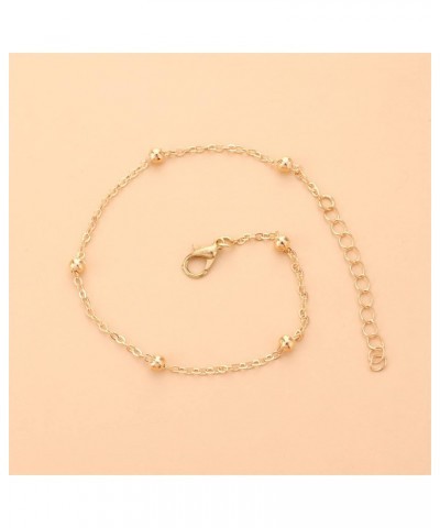 Gold Anklets for Women Dainty Link Ankle Bracelets Chain Adjustable Pearl Charm Anklet Beach Jewelry for Teen Girls Mom Birth...