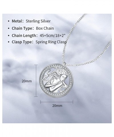 12 Constellation Necklace Women's 925 Sterling Silver Pendant Necklace 12 Dainty Astrology Horoscope Coin Necklace for Women ...