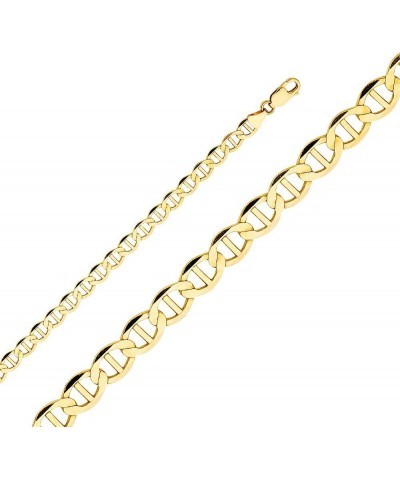 14K Solid Gold Flat Mariner Chains (Select Options) 26 Inches Yellow Gold $517.50 Necklaces